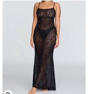 Cuup THE LONG SLIP DRESS - BOTANICAL LACE